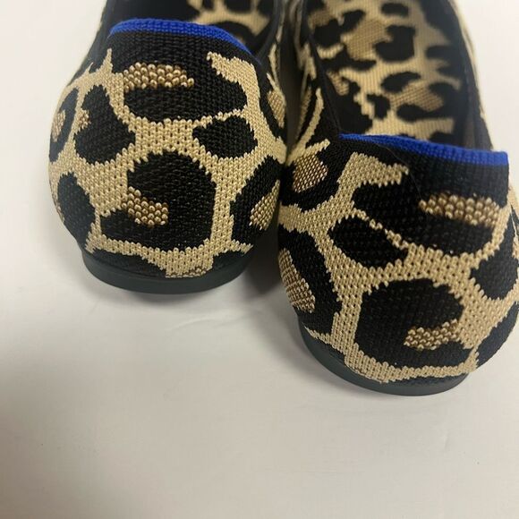 Rothy’s Black and Brown Animal Print Flats with round toe Sz 12 - Picture 5 of 8